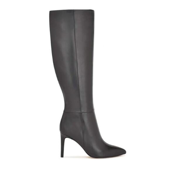 Nine West Richy Heeled Boots in Black NEW Size 8.5 M Wide Calf - Picture 2 of 8